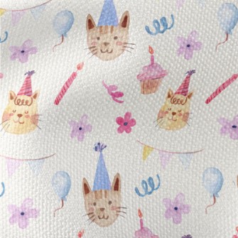 Cats Celebrating Birthday Toge Waterproof Canvas