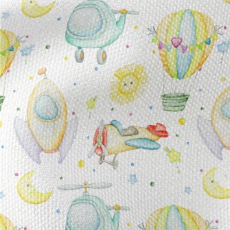 Cute Air Vehicles Waterproof Canvas