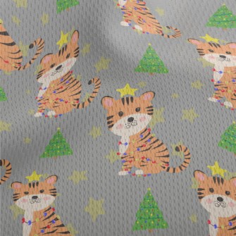 A Playful Tiger Celebrating Ch Athletic Mesh Flat Back