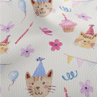 Cats Celebrating Birthday Toge Athletic Mesh Flat Back