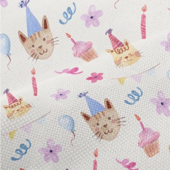 Cats Celebrating Birthday Toge Performance Linen
