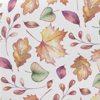 Colorful Autumn Leaves Twill