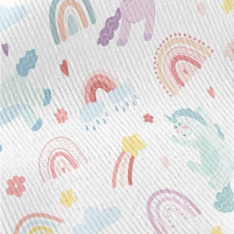 Happy Unicorn And Rainbow Standard Corduroy