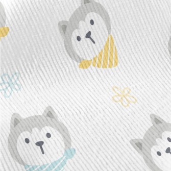 Husky Wearing A Scarf Standard Corduroy