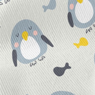 Cute Squinting Penguin And Fis Standard Corduroy