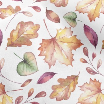 Colorful Autumn Leaves Micro Fleece