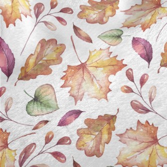 Colorful Autumn Leaves Minky