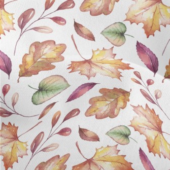 Colorful Autumn Leaves Lightweight Performance Linen