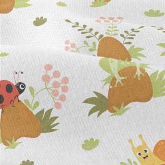 Cute Insect On Mushroom Modern Jersey