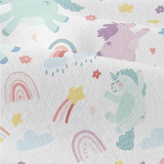 Happy Unicorn And Rainbow Modern Jersey