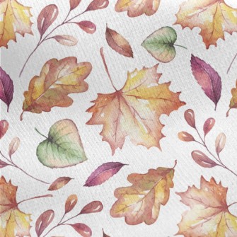Colorful Autumn Leaves Jersey Backed Fleece