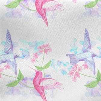 Hummingbird Collecting Nectar  Jersey Backed Fleece