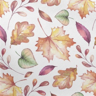 Colorful Autumn Leaves Pongee