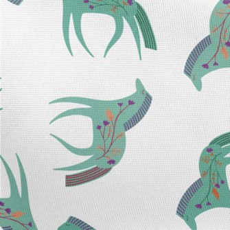 Green Horse With Flowers Pongee