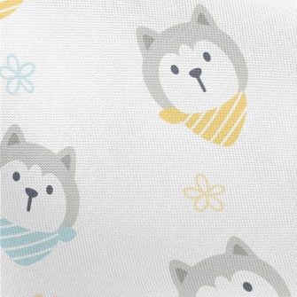 Husky Wearing A Scarf Pongee