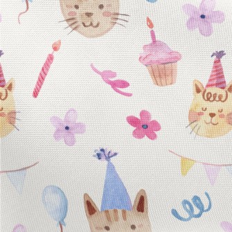 Cats Celebrating Birthday Toge Pongee