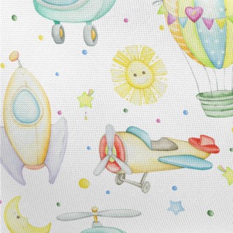 Cute Air Vehicles Pongee