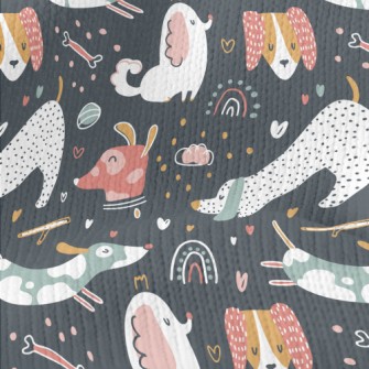 Heart-shaped And Lively Puppie Stretch Jersey