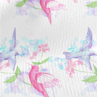 Hummingbird Collecting Nectar  Stretch Jersey