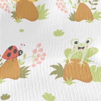 Cute Insect On Mushroom Stretch Jersey