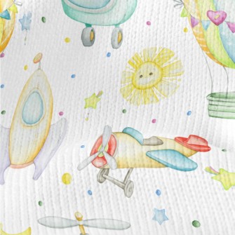 Cute Air Vehicles Stretch Jersey