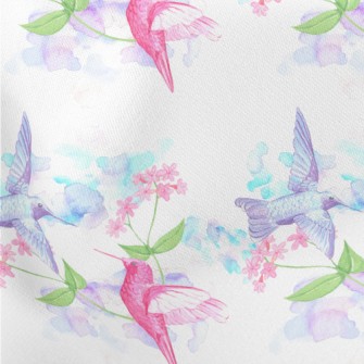 Hummingbird Collecting Nectar  Lightweight Cotton Poplin