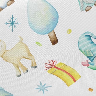 Dwarfs Hold Christmas Celebrat Midweight Cotton Poplin