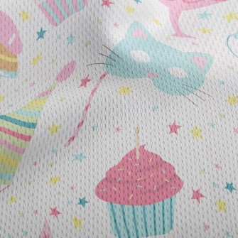 Birthday Animal Party Athletic Mesh Flat Back