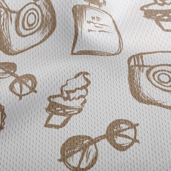 Camera Perfume Glasses Athletic Mesh Flat Back