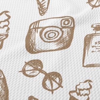 Camera Perfume Glasses Birdseye Piqué