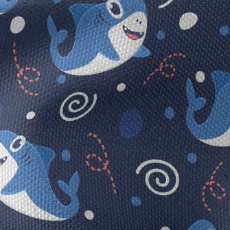 Q Version Of Cute Shark Waterproof Canvas