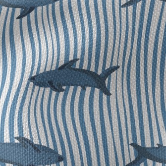 Straight Striped Shark Waterproof Canvas