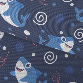Q Version Of Cute Shark Waterproof Oxford