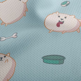 Chubby Little Pomeranian Athletic Mesh Flat Back