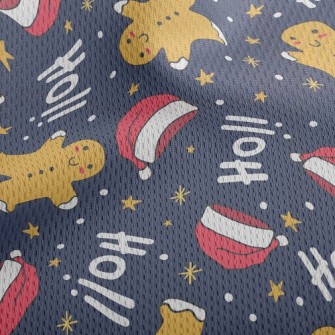 Christmas Gingerbread Man Athletic Mesh Flat Back