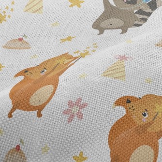 Cute Squirrel Raccoon Performance Linen