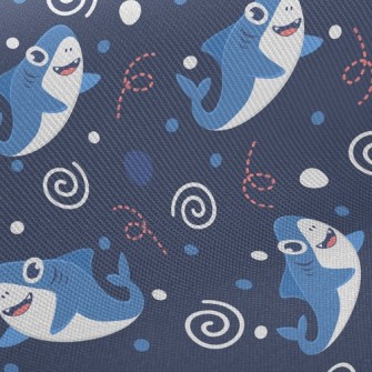 Q Version Of Cute Shark Twill