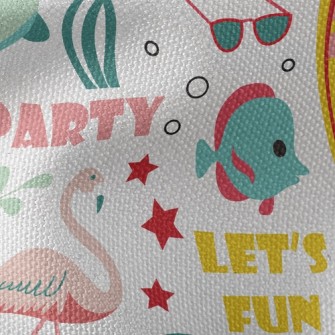 Happy Summer Vacation Time Waterproof Canvas