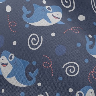 Q Version Of Cute Shark Chiffon