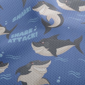 Fierce Evil Shark Athletic Mesh Flat Back