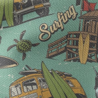 Campervan Surfing Waterproof Canvas