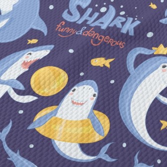 Shark Funny Dance Birdseye Piqué