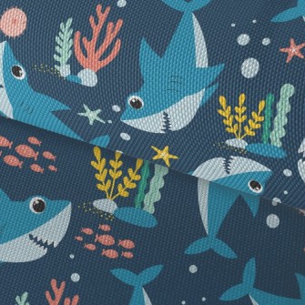 Happy Swimming Shark Waterproof Oxford