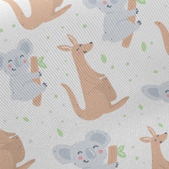 Smiling Kangaroo Koala Twill