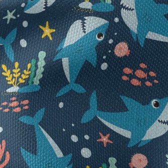 Happy Swimming Shark Waterproof Canvas