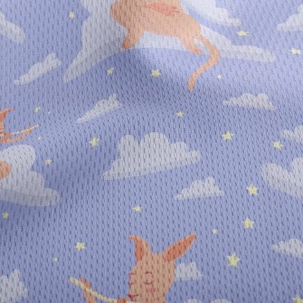 Kangaroo Mother Plays Flute Athletic Mesh Flat Back