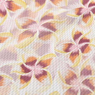 Tropical Hibiscus Flower Birdseye Piqué
