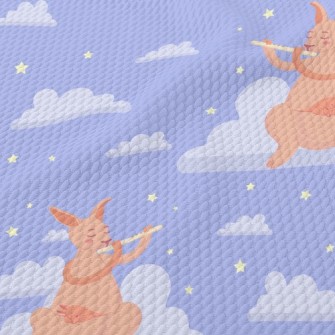 Kangaroo Mother Plays Flute Birdseye Piqué