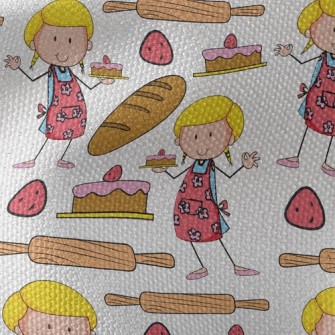 Girls Love Baking Waterproof Canvas