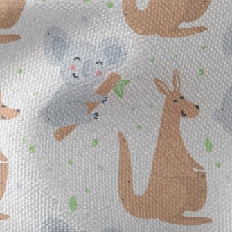 Smiling Kangaroo Koala Waterproof Canvas